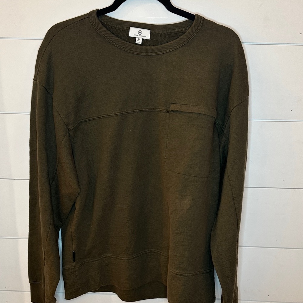 AG Adriano Goldschmied Dark Olive‎ Sweatshirt size M EUC